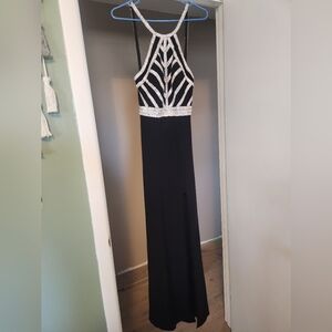 Black and Silver Prom Dress Size 3